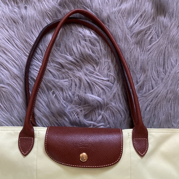 Longchamp Le Pliage Nylon Yellow Tote Bag Purse - Picture 2 of 16